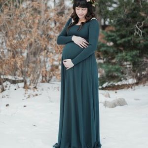 Pinkblush Maternity off shoulder long sleeve dress